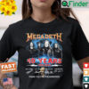 Official Megadeth 40 Years 1983 2023 Signatures Thank You For The Memories Shirt