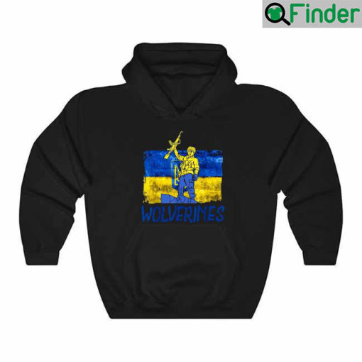 Original Wolverines – Ukraine flag retro Hoodie