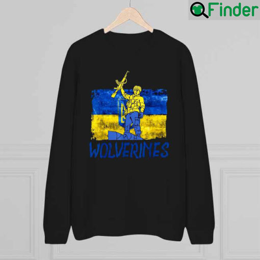 Original Wolverines – Ukraine flag retro sweatsh́irt