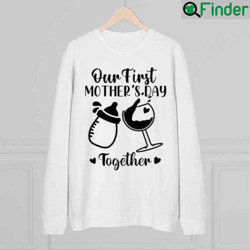 Our First Mothers Day Matching Mom And Baby Sweatshirt