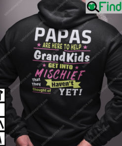 Papas Are Here to Help the Grandkids Get Into Mischief Hoodie
