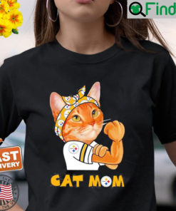 Pittsburgh Steelers Football Cat Mom Strong Shirt