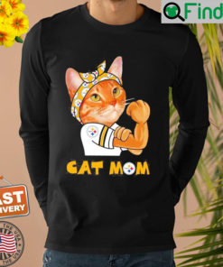 Pittsburgh Steelers Football Cat Mom Strong Sweatshirt 1