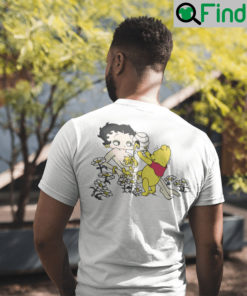 Pooh Pouring Honey On Betty Boop T Shirt Winnie The Pooh
