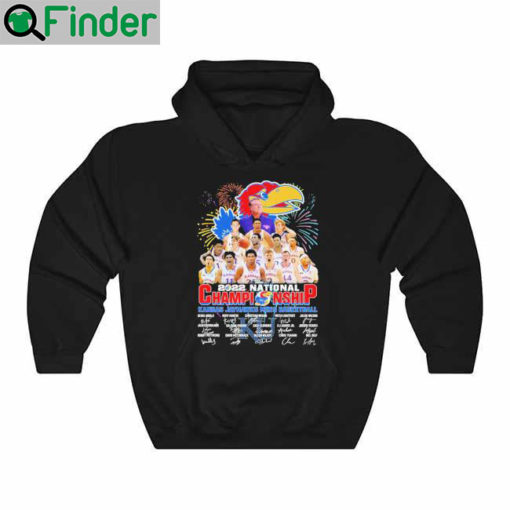 Premium kansas Jayhawks Mens Basketball Team 2022 National Championship signatures Hoodie