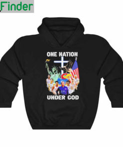 Premium kansas Jayhawks Player one Nation Under God signatures Hoodie