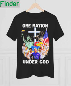 Premium kansas Jayhawks Player one Nation Under God signatures shirt