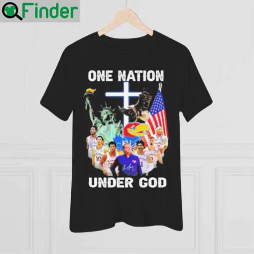 Premium kansas Jayhawks Player one Nation Under God signatures shirt