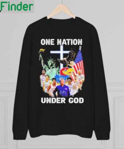 Premium kansas Jayhawks Player one Nation Under God signatures sweatshirt