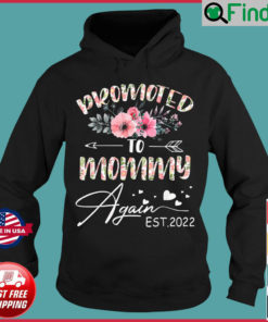 Promoted To Mommy Again 2022 Mothers Day Hoodie