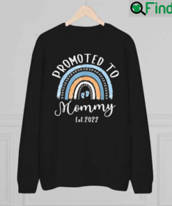 Promoted To Mommy Est 2022 Rainbow First Time Mom Sweatshirt