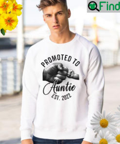 Promoted to auntie est 2022 new auntie sweatshirt
