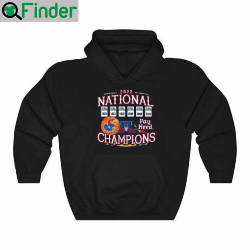 Rally Kansas Jayhawks 6x 2022 National Champions Banners Hoodie 1