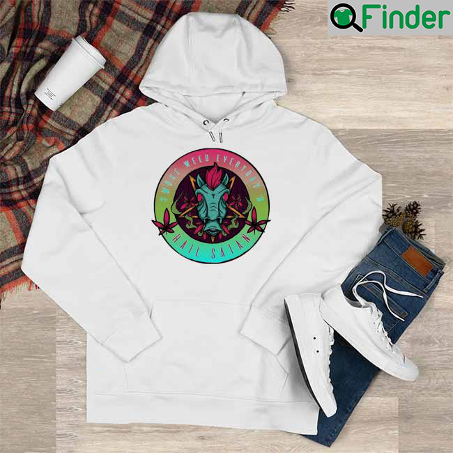 Randy Faust Smoke Weed Everyday And Hail Satan Pig Hoodie Randy Faust Smoke Weed Everyday And Hail Satan Pig Hoodie