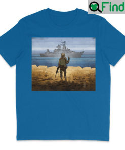 Russian Warship Go Fuck Yourself Stamp Ukraine T Shirt