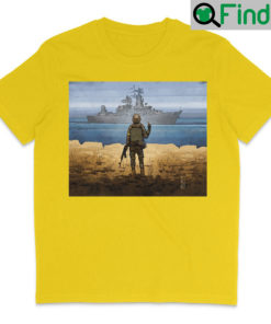 Russian Warship Go Fuck Yourself Stamp Ukraine T Shirts