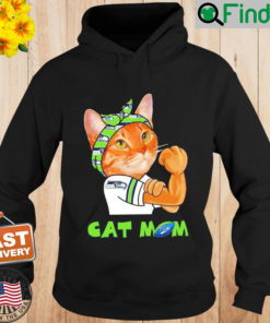 Seattle Seahawks Football Cat Mom Strong Hoodie