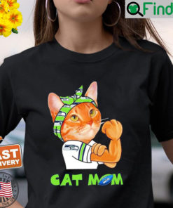 Seattle Seahawks Football Cat Mom Strong Shirt