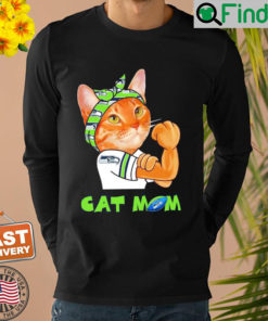 Seattle Seahawks Football Cat Mom Strong Sweatshirt