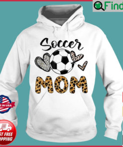 Soccer Mom Heart Leopard Printed Mothers Day 2022 Hoodie