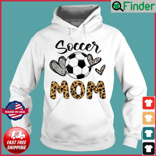 Soccer Mom Heart Leopard Printed Mothers Day 2022 Hoodie