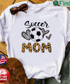 Soccer Mom Heart Leopard Printed Mothers Day 2022 Shirt