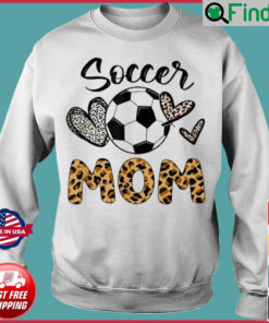 Soccer Mom Heart Leopard Printed Mothers Day 2022 Sweatshirt