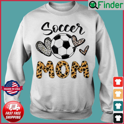 Soccer Mom Heart Leopard Printed Mothers Day 2022 Sweatshirt