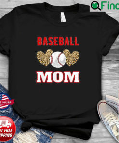 Softball Mom Leopard Ball Mom Mothers Day Shirt