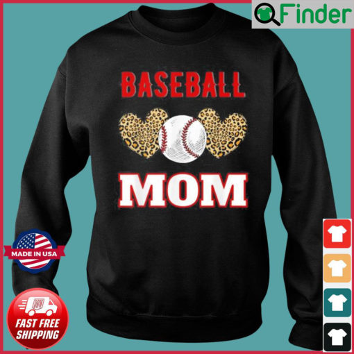 Softball Mom Leopard Ball Mom Mothers Day Sweatshirt