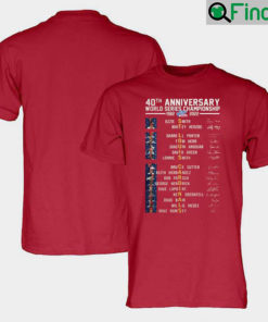 St Louis Cardinals 40th Anniversary World Series Championship 1982 2022 Signatures T Shirt