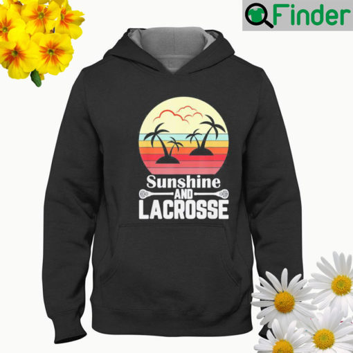 Sunshine and lacrosse vintage retro lacrosse stick sun Hoodie
