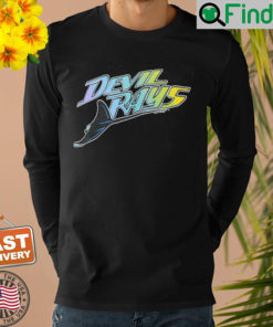 Tampa Bay Rays Homage Heathered Charcoal Hand Drawn Logo Tri Blend Sweatshirt