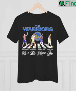 The Warriors Klay Thompson Kevon Looney Draymond Green Stephen Curry Abbey Road 2022 signatures shirt