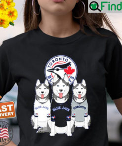Three Husky Toronto Blue Jays Baseball Shirt