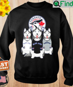 Three Husky Toronto Blue Jays Baseball Sweatshirt
