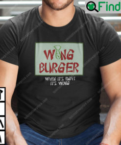 Wong Burger When Its Right Its Wong Shirt
