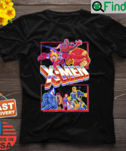 X Men Retro Video Game Logo Panels Shirt