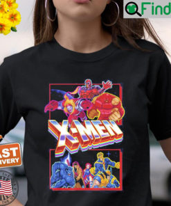 X Men Retro Video Game Logo Panels T Shirt