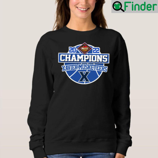Xavier musketeers wins nit 2022 champions NBA sweatshirt