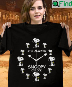 peanuts it s always snoopy o clock T shirt