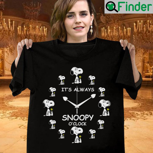 peanuts it s always snoopy o clock T shirt