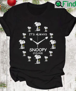 peanuts it s always snoopy o clock Unisex shirt