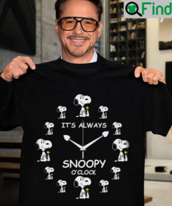 peanuts it s always snoopy o clock sweatshirt