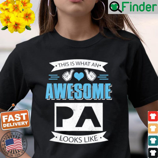 Awesome Look Like Papa Daddy Dad Happy Fathers Day Shirt