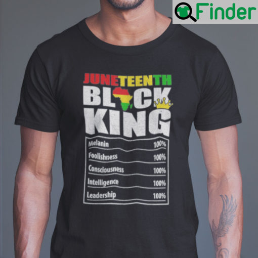 Black King Nutrition Facts Unisex Shirt