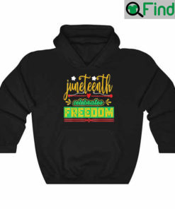 Celebrate Juneteenth Green Freedom African American Hoodie