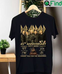 Def Leppard World Tour 1977 2022 Unisex T Shirt