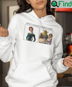 How It Started Vs How Its Going Princess Fiona And Shrek Hoodie