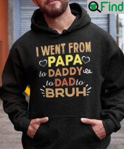 I Went From Papa To Daddy To Dad To Bruh Hoodie